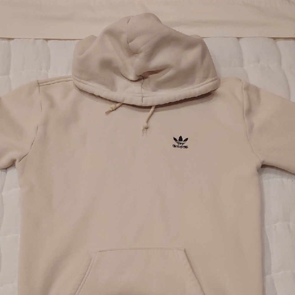 Adidas Men's Beige Hoodie Sweater